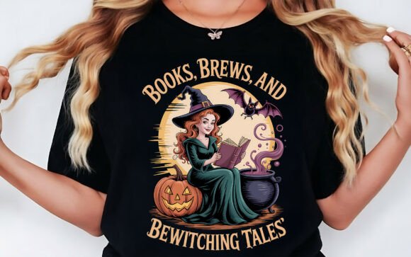 Books Brews Bewitching Halloween Witch
