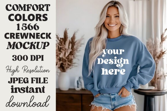 Comfort Colors 1566 Mockup Blue Jean 12 Review