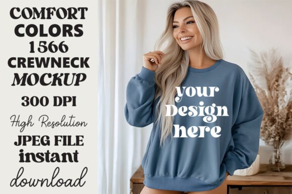 Comfort Colors 1566 Mockup Blue Jean 21 Review