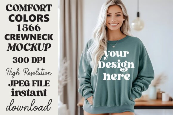 Comfort Colors 1566 Mockup Blue Spruce 4 Review for Real Projects
