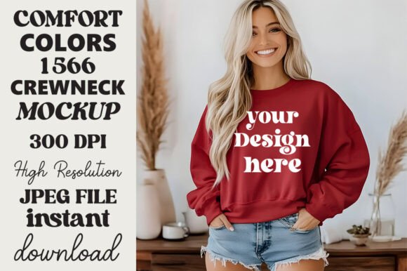 Comfort Colors 1566 Mockup Crimson 12 Review for Embroidery Projects