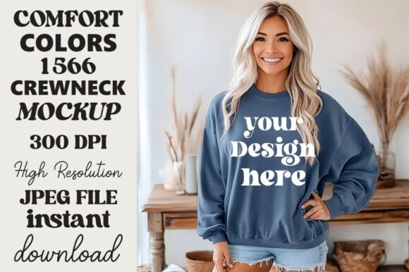 Comfort Colors 1566 Mockup Denim 2 Review for Embroidery Projects