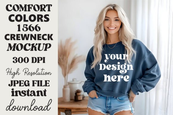 Comfort Colors 1566 Mockup Denim 9 Review for Embroidery Use