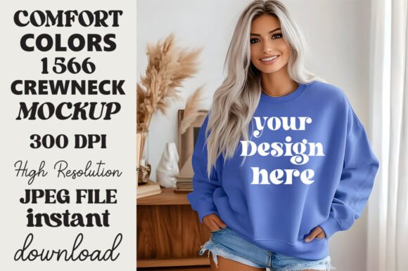 Comfort Colors 1566 Mockup Flow Blue 4 Review for Embroidery Projects
