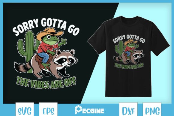 Funny T-shirt Design PNG Funny Raccoon Review for Real Projects