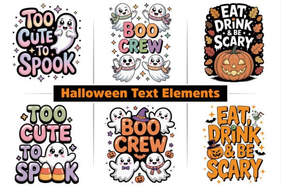 Halloween Text Elements Bundle Design Review for Real Projects