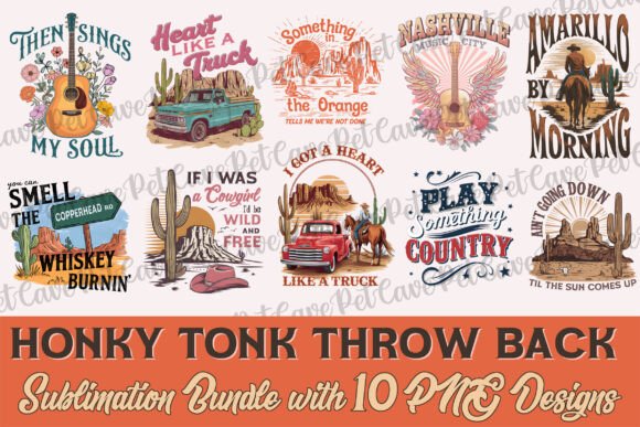 Honky Tonk Throwback Sublimation Bundle Review: A Nostalgic Embroidery Asset
